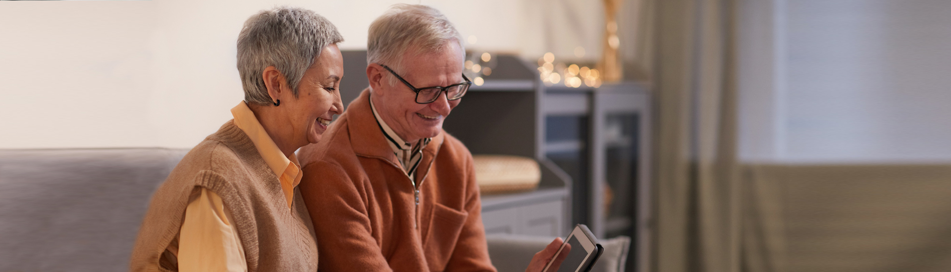 Customer using an iPad